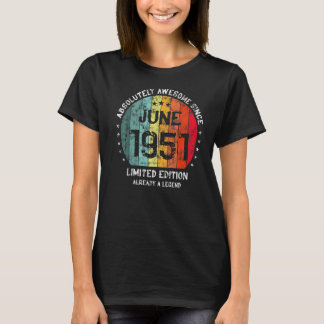 T-shirt Absolument Génial Depuis Juin 1951 Homme Naissance