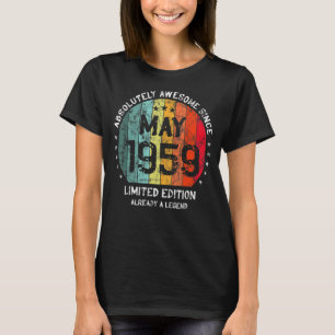 T-shirt Absolument Génial Depuis Mai 1959 Homme Femme Nais