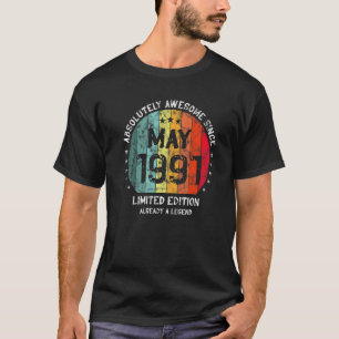 T-shirt Absolument Génial Depuis Mai 1991 Homme Femme Né