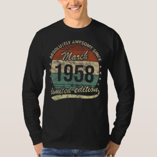 T-shirt Absolument Génial Depuis Mars 1958 Homme Femme Bir