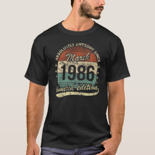 T-shirt Absolument Génial Depuis Mars 1986 Homme Femme Bir