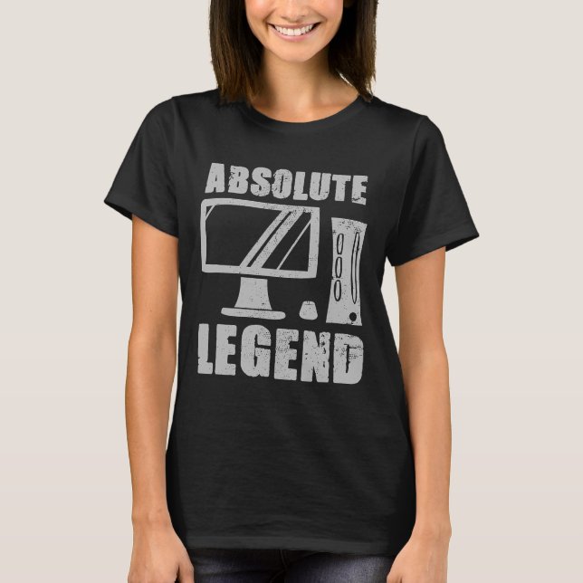 T-shirt Absolument Legend Funny Video Game Player Citation (Devant)
