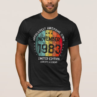 T-shirt Absolutely Awesome Since November 1983 Man Woman B