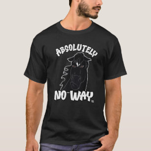 T-shirt Absolutely no way black grumpy horse funny rider P