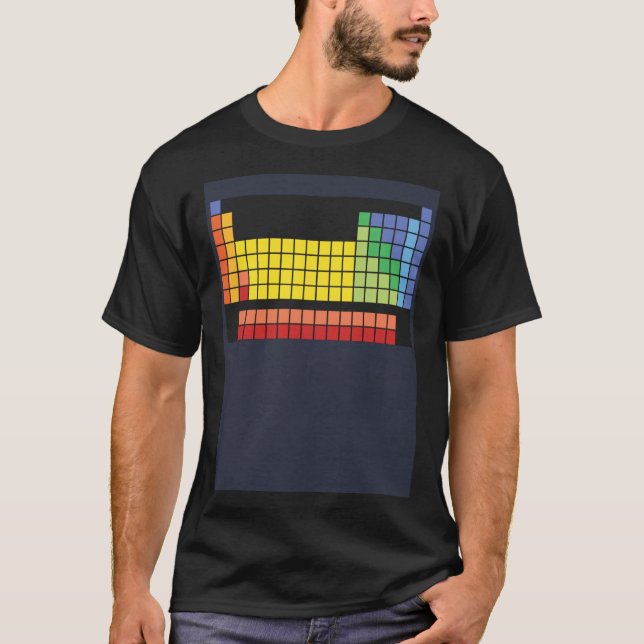 T-shirt Abstract and colourful periodic table (Devant)