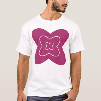 T-shirt Abstract flower design with magenta petals