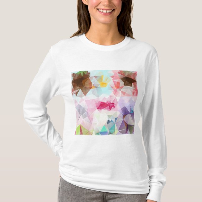 T-shirt Abstract Geometric Low Poly Mosaic (Devant)