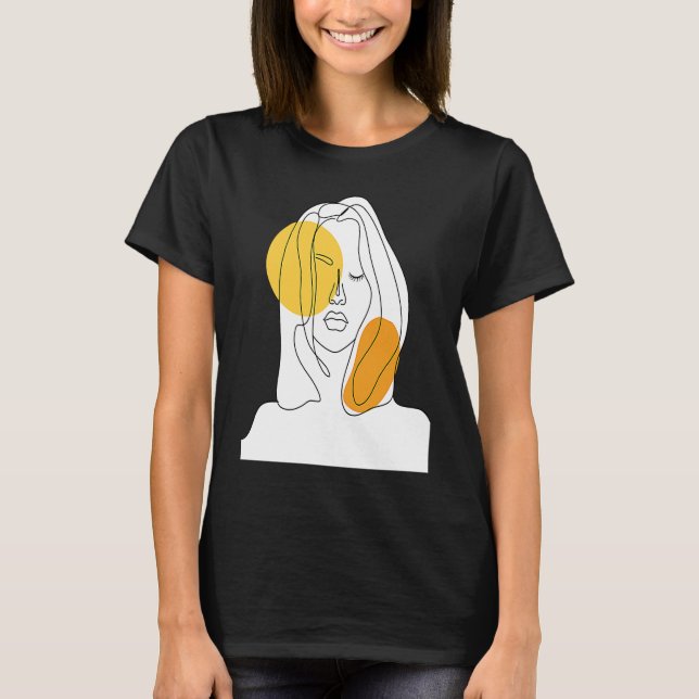 T-shirt Abstract minimalist beauty from inside girl (Devant)
