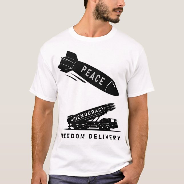 T-shirt Abstract Peace Freedom Delivery Minimalist Art  (Devant)