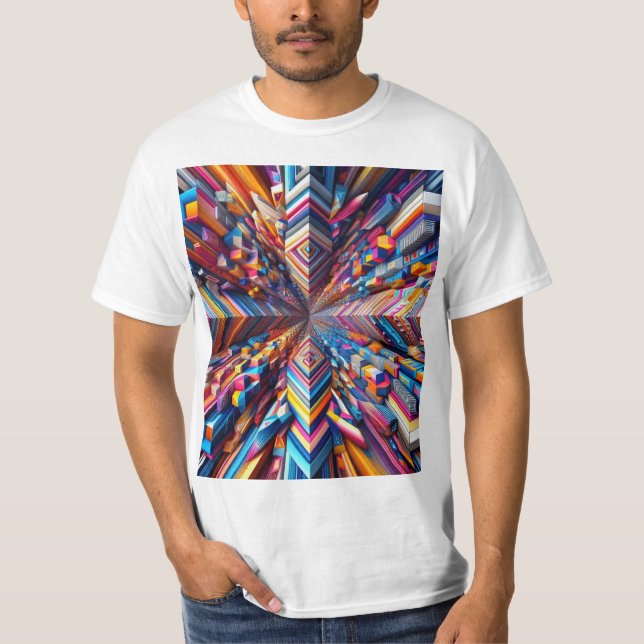 T-shirt Abstracto en 3D (Devant)