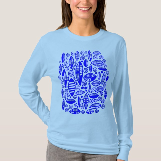 T-shirt Abstrait 100813 - Bleu (Devant)