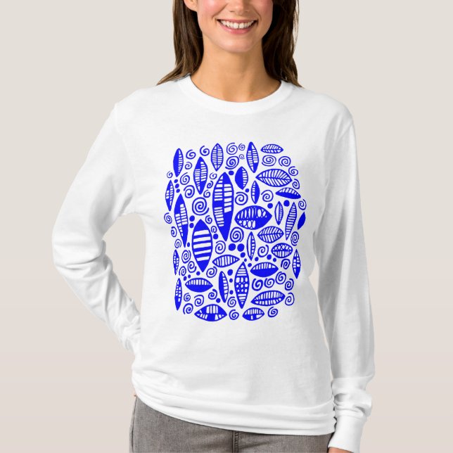 T-shirt Abstrait 100813 - Bleu (Devant)