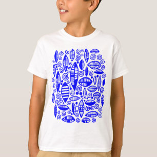 T-shirt Abstrait 100813 - Bleu