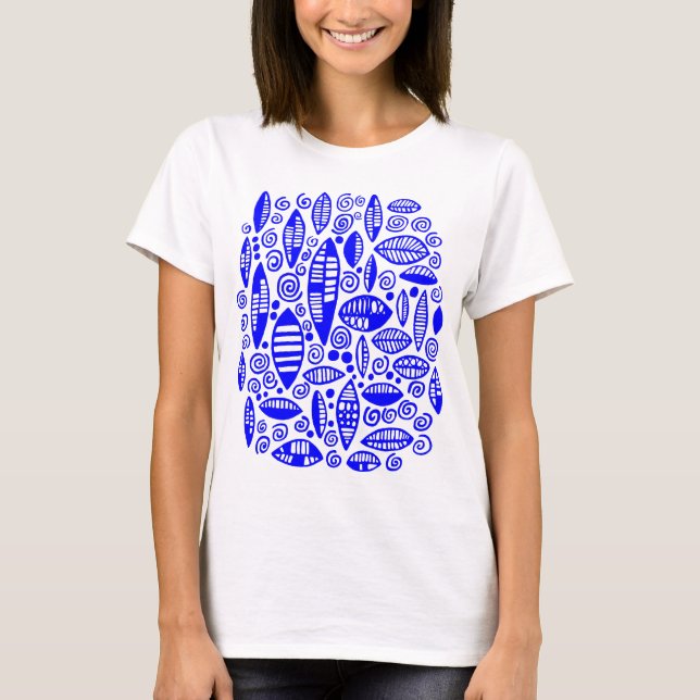 T-shirt Abstrait 100813 - Bleu (Devant)