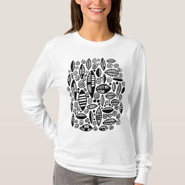 T-shirt Abstrait 100813 - Noir (Devant)