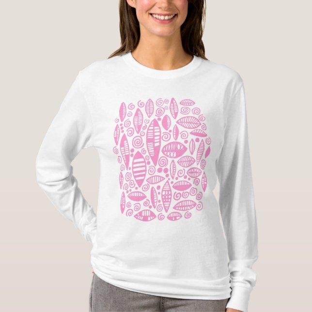 T-shirt Abstrait 100813 - Rose (Devant)