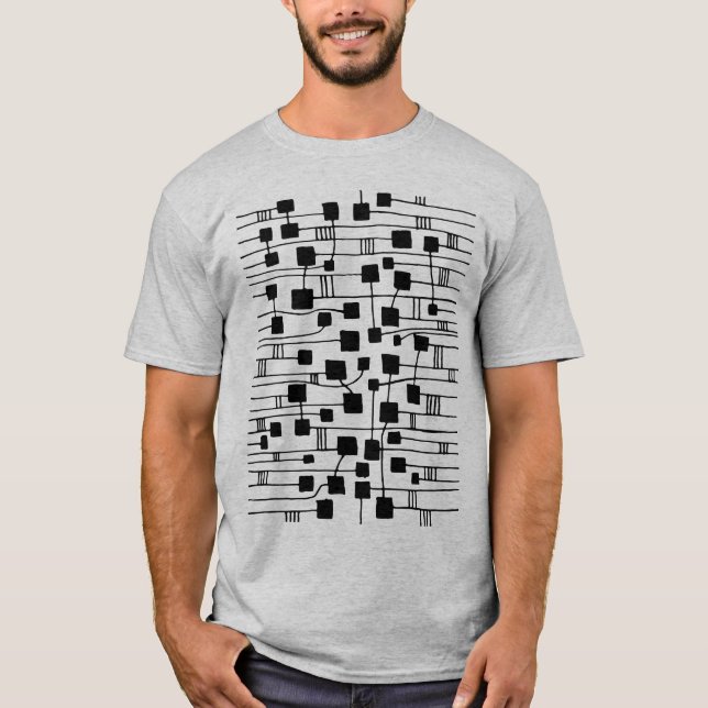 T-shirt Abstrait 111211 - Noir (Devant)