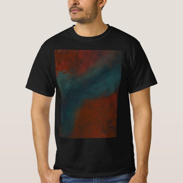 T-shirt Abstrait 1 : rouges et bleus (Devant)
