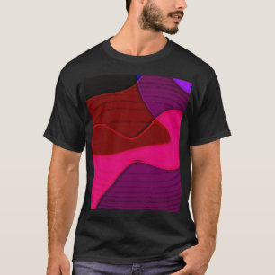T-shirt Abstrait 328 - Rose rouge violet