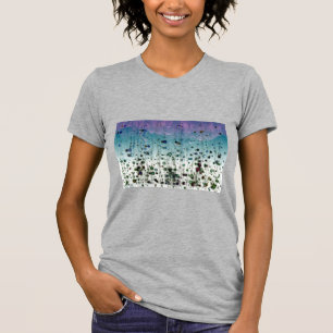 T-shirt abstrait Aqua II violet et noir