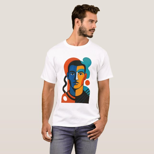 T-shirt Abstrait | Art Pop moderne Tee graphique (Devant entier)