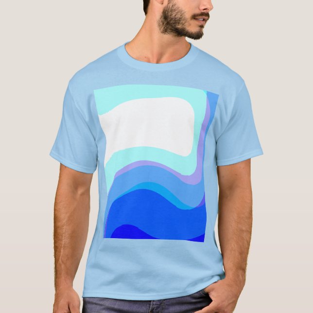 T-shirt Abstrait bleu 1112 (Devant)