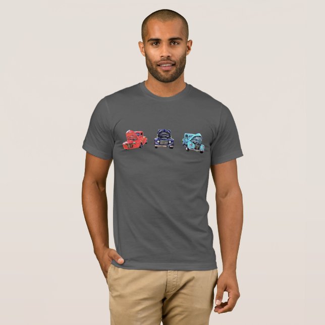 T-shirt Abstrait Classic Hot Rods (Devant entier)