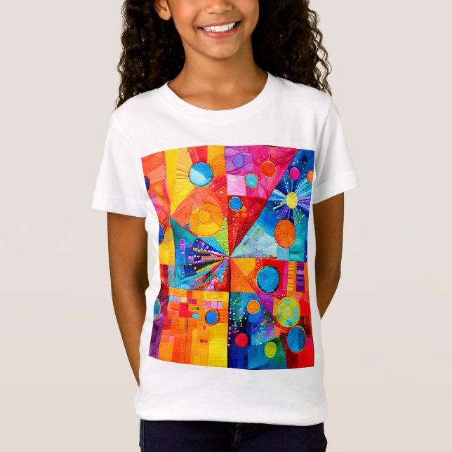 T-Shirt Abstrait coloré clair (Devant)