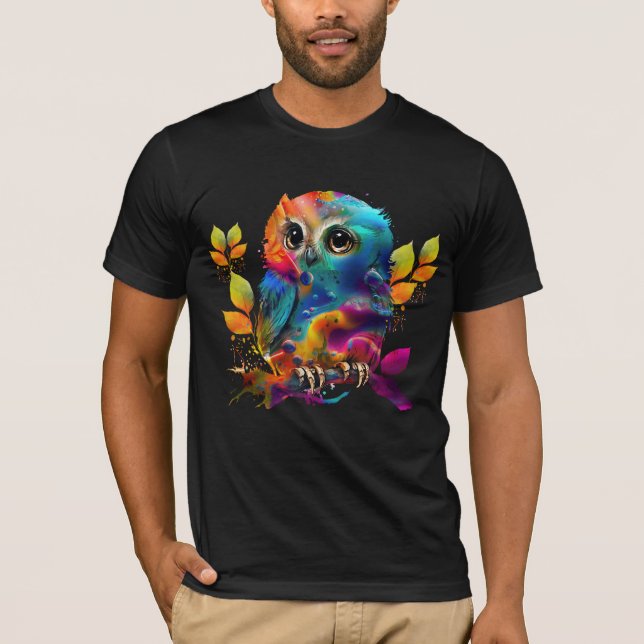 T-shirt ABSTRAIT COLORÉ OWL (Devant)