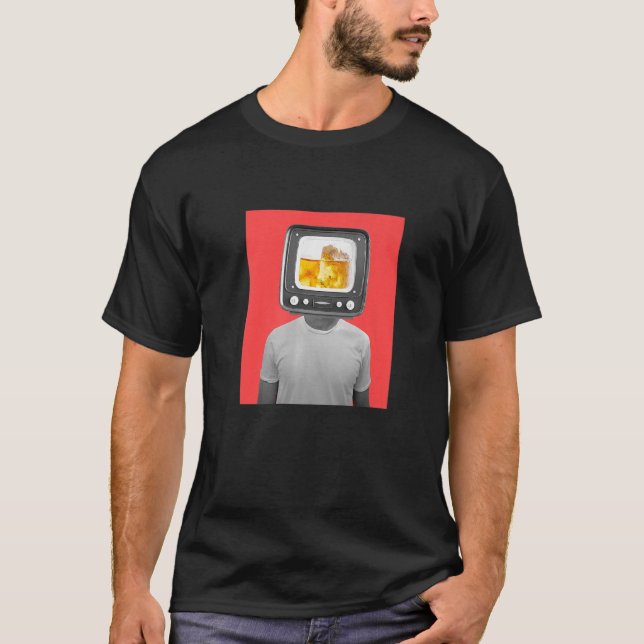 T-shirt Abstrait Concept Man Avec Tv Head Illustration (Devant)