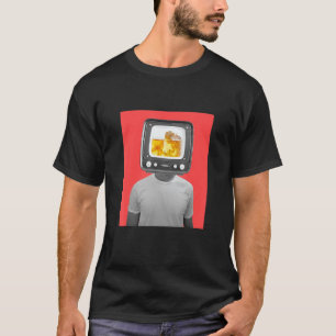 T-shirt Abstrait Concept Man Avec Tv Head Illustration