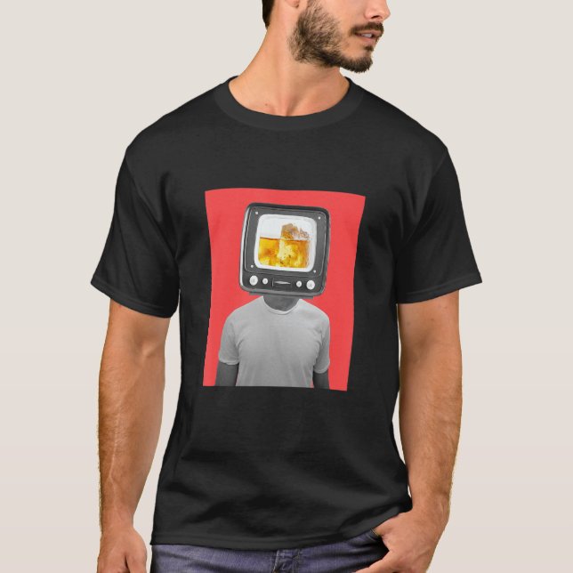 T-shirt Abstrait Concept Man Avec Tv Head Illustration (Devant)