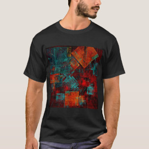 T-shirt Abstrait Cool coloré moderne Motif artistique