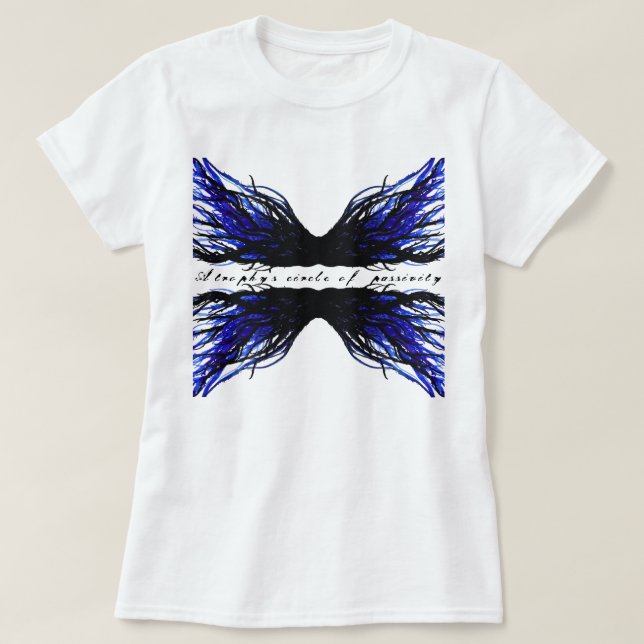T-shirt Abstrait de paresse 7 péchés capitaux art à l'encr (Design devant)