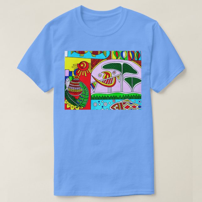T-shirt Abstrait dessin coloré (Design devant)