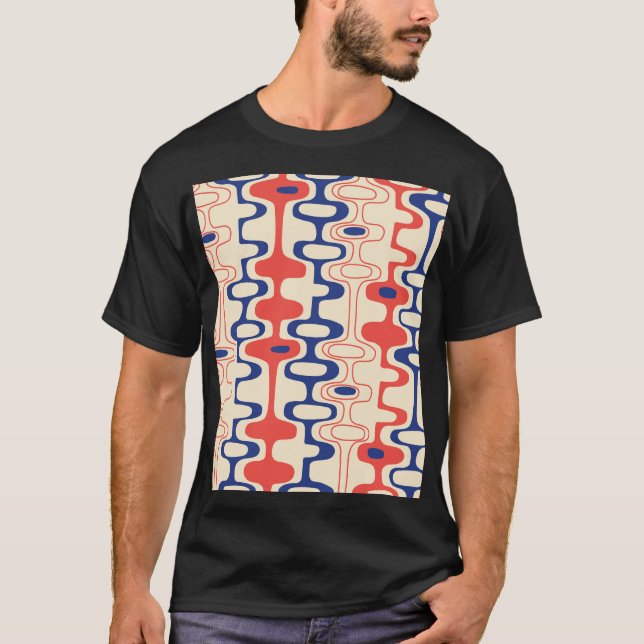 T-shirt Abstrait du milieu du siècle : design moderne et t (Devant)