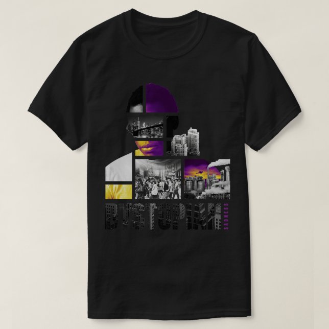 T-shirt Abstrait dystopique (Design devant)