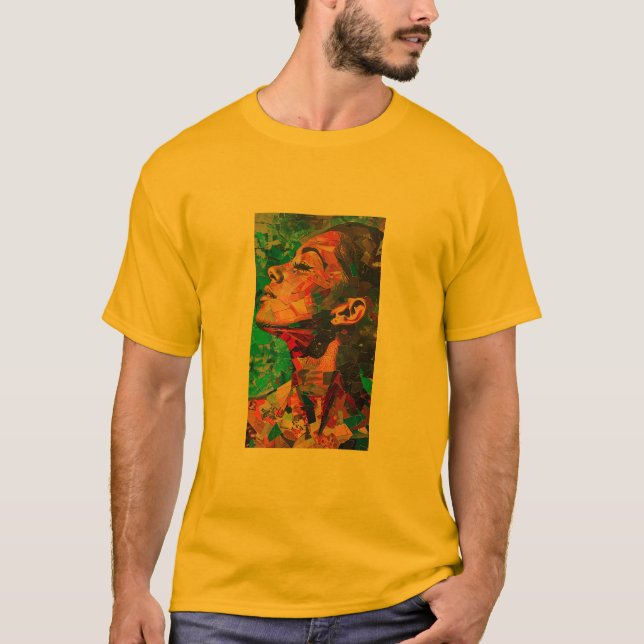T-shirt Abstrait Face Art Hommes (Devant)