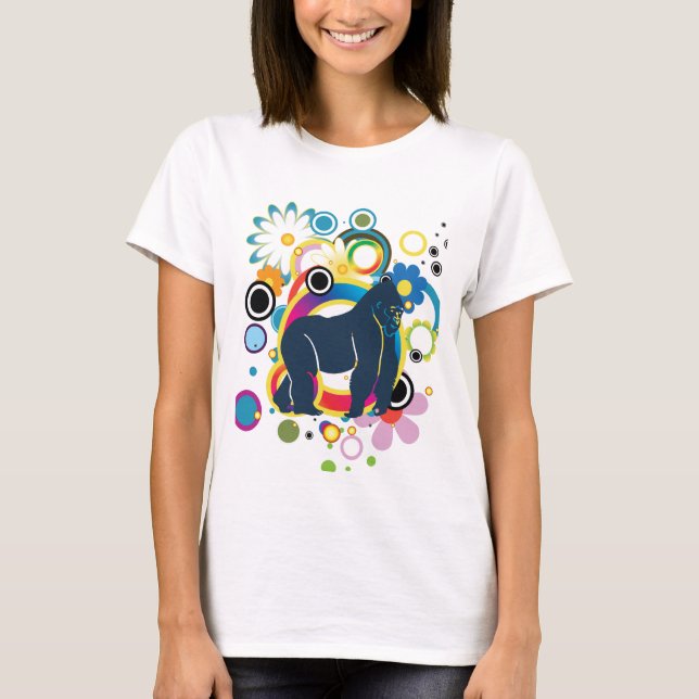 T-shirt Abstrait féminin de Gorilla (Devant)