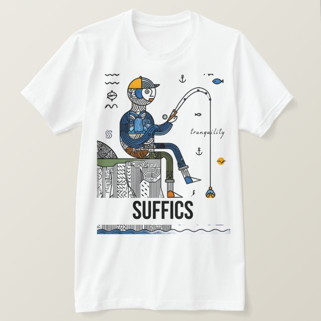 T-shirt Abstrait Fisher | SUFFICS (Design devant)