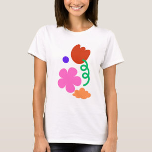 T-shirt Abstrait Floral Art - De l'esthétique vibr