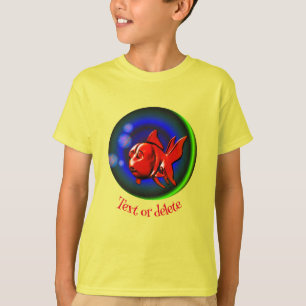 T-shirt Abstrait Funny Red Goldfish Personnalisé