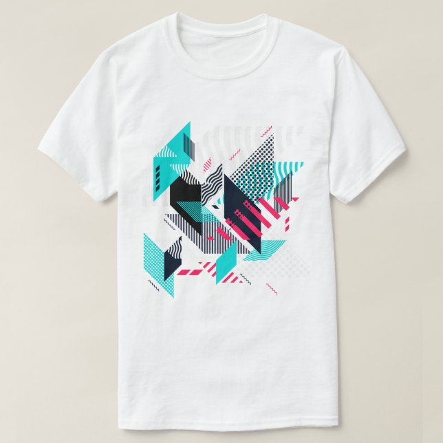 T-shirt Abstrait géométrique dynamique (Design devant)