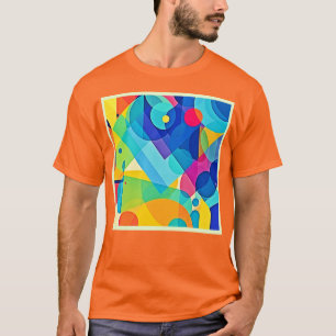 T-shirt Abstrait géométrique dynamique