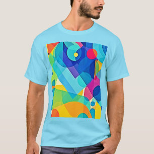 T-shirt Abstrait géométrique dynamique