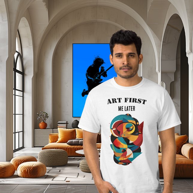 T-shirt Abstrait Géométrique Moderne pour Créatifs Passion (Créateur téléchargé)