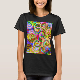 T-Shirt abstrait géométrique pastel défilant