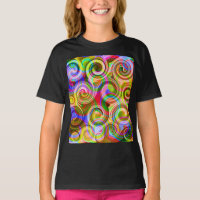 T-shirt abstrait géométrique Scroll Pastel