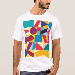 T-shirt Abstrait géométrique : Vintage Motif sans fil.