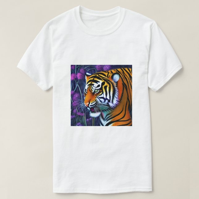 T-shirt Abstrait Majestic Predator Tiger (Design devant)